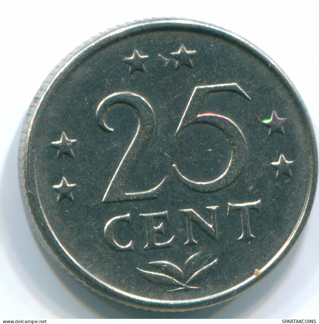 25 CENTS 1971 NIEDERLÄNDISCHE ANTILLEN Nickel Koloniale Münze #S11557.D.A - Antilles Néerlandaises