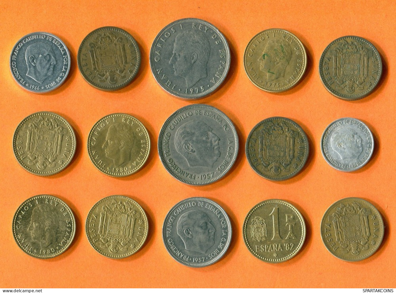 SPAIN Coin SPANISH Coin Collection Mixed Lot #L10245.1.U.A - Otros & Sin Clasificación