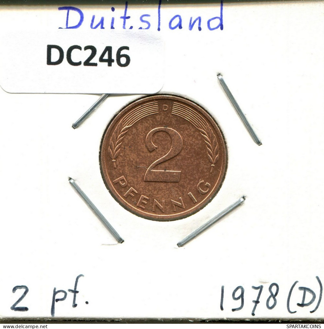 2 PFENNIG 1978 D BRD DEUTSCHLAND Münze GERMANY #DC246.D.A - 2 Pfennig