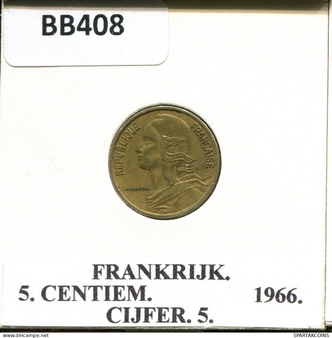 5 CENTIMES 1966 FRANCIA FRANCE Moneda #BB408.E.A - 5 Centimes