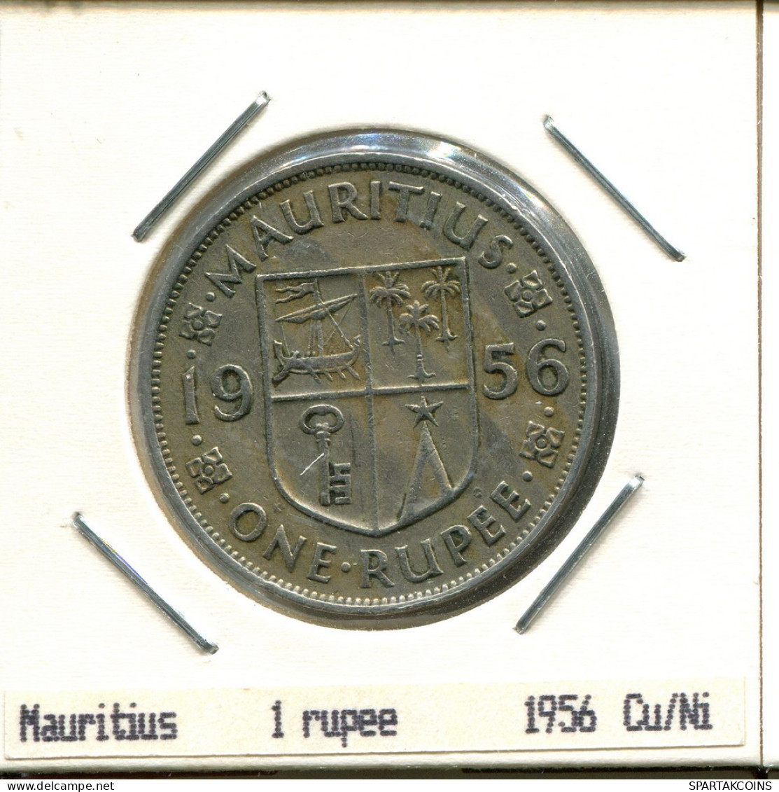 1 RUPPE 1956 MAURITIUS Münze #AS387.D.A - Mauricio