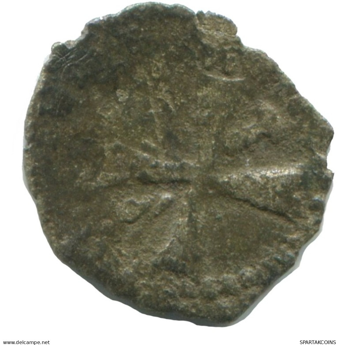 CRUSADER CROSS Authentic Original MEDIEVAL EUROPEAN Coin 0.4g/14mm #AC411.8.D.A - Andere - Europa