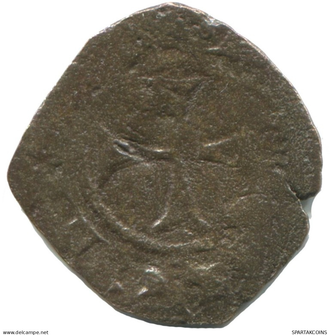 CRUSADER CROSS Authentic Original MEDIEVAL EUROPEAN Coin 0.7g/17mm #AC316.8.U.A - Autres – Europe