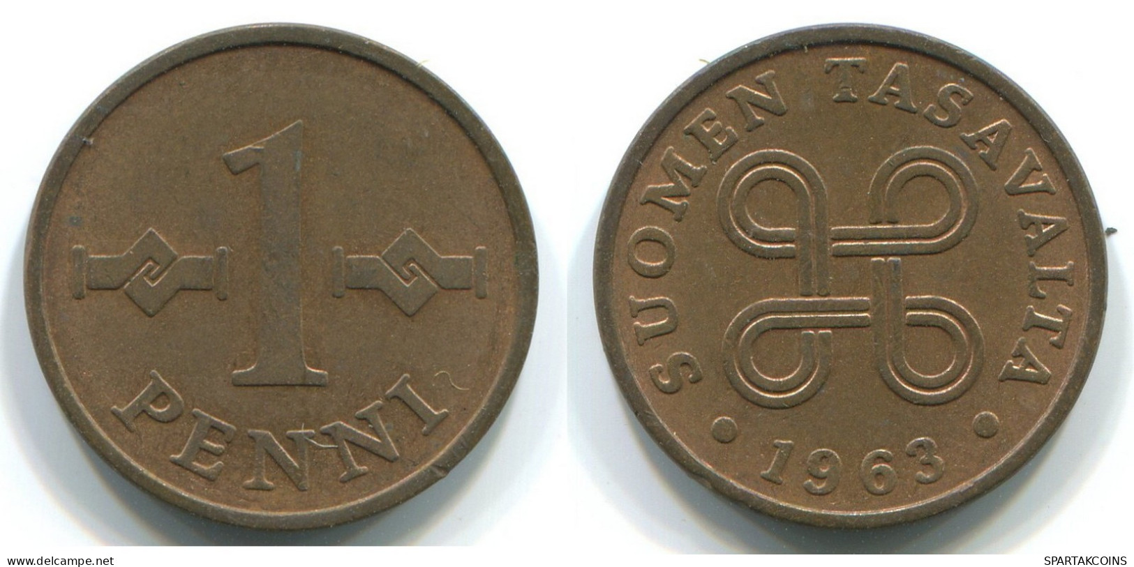 1 PENNI 1963 FINLANDIA FINLAND Moneda #WW1121.E.A - Finnland