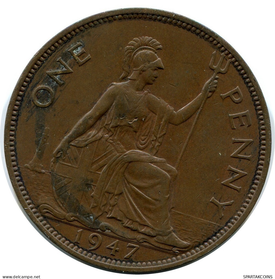 PENNY 1947 UK GBAN BRETAÑA GREAT BRITAIN Moneda #AZ831.E.A - D. 1 Penny