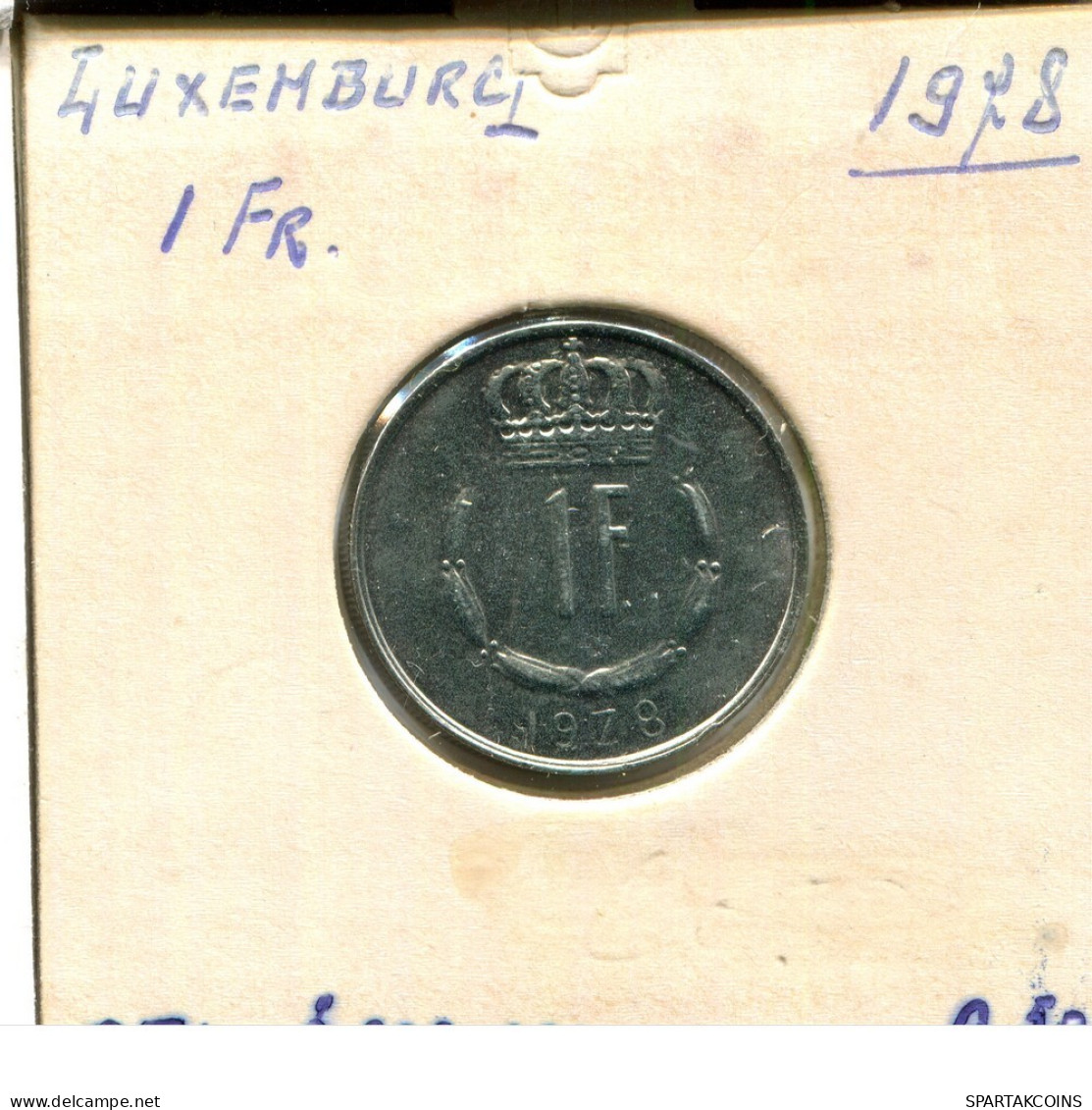 1 FRANC 1978 LUXEMBURG LUXEMBOURG Münze #AT214.D.A - Luxemburg
