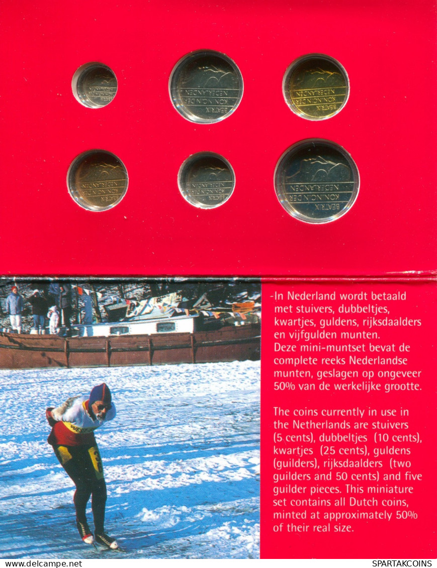 NIEDERLANDE NETHERLANDS 1998 MINI Münze SET 6 Münze RARE #SET1049.7.D.A - Mint Sets & Proof Sets