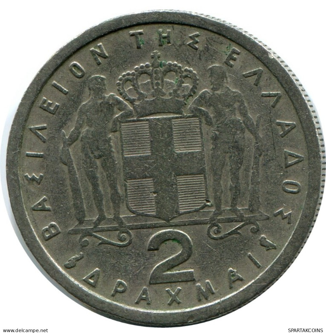 2 DRACHMES 1962 GRECIA GREECE Moneda Paul I #AH715.E.A - Griechenland