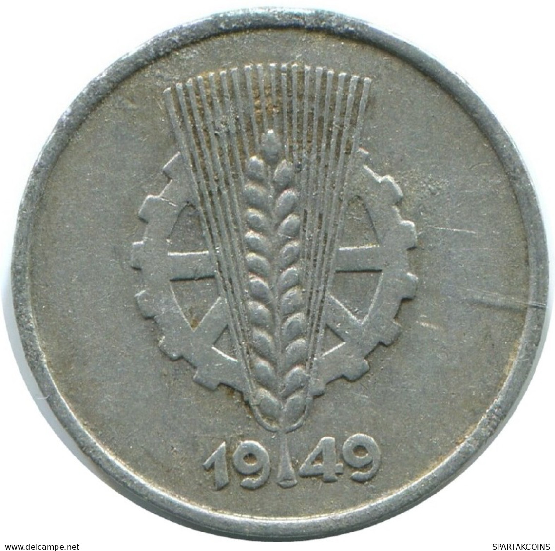 1 PFENNIG 1949 A DDR EAST GERMANY Coin #AE036.U.A - 1 Pfennig