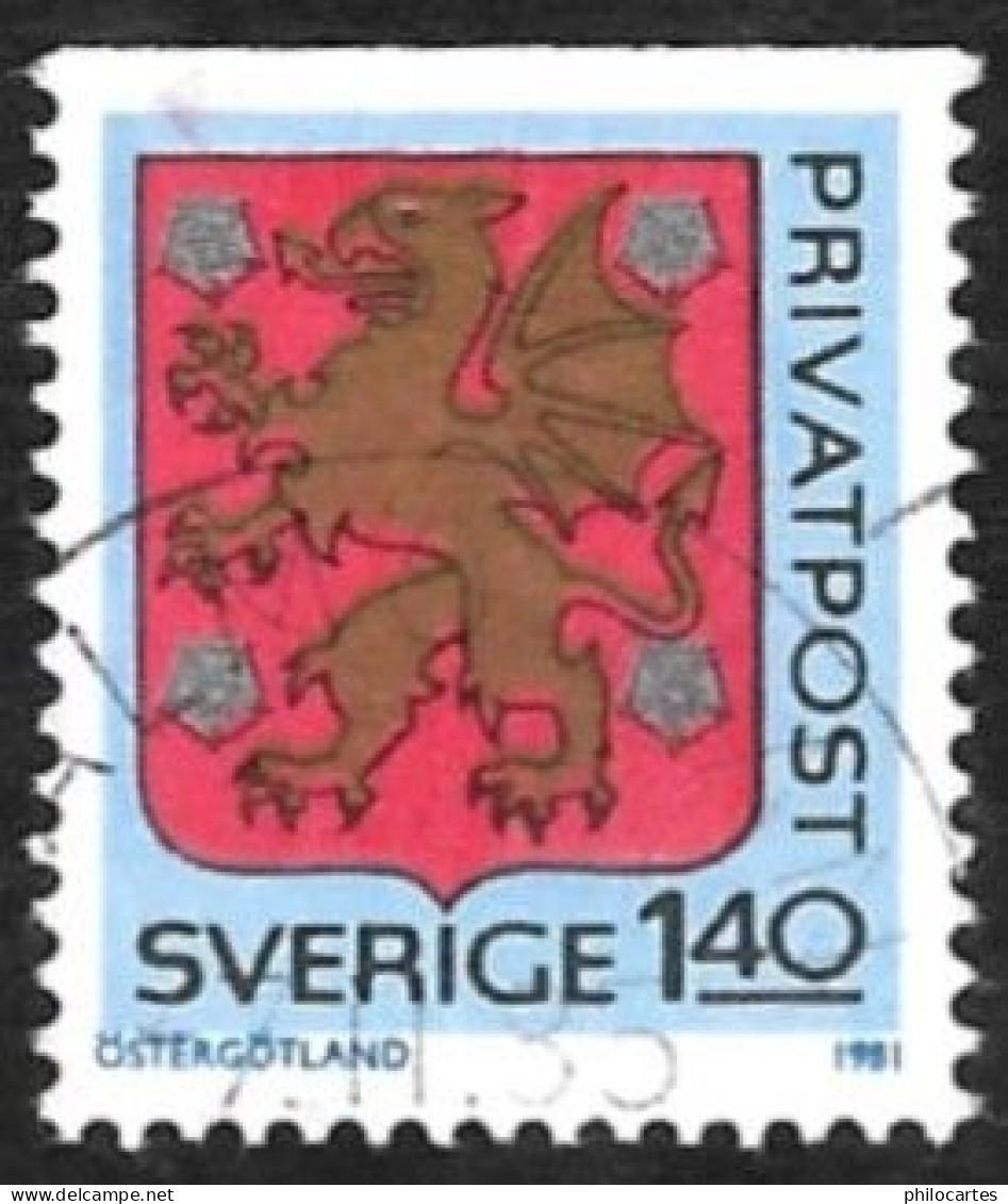 SUEDE Armoiries De Provinces Du Sud  - Poste Privée - Ostergotland - Used Stamps