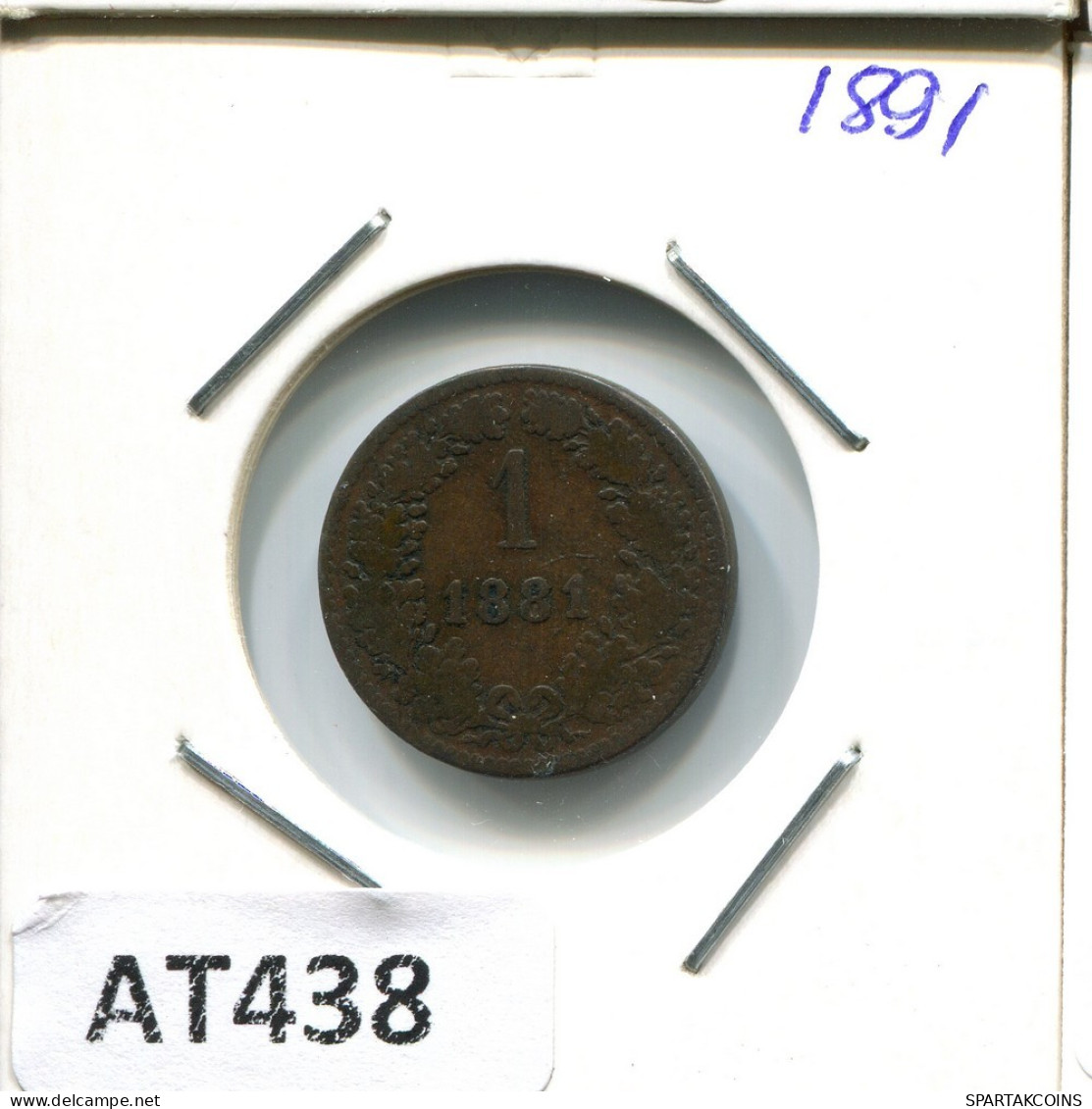 1 KREUZER 1881 AUSTRIA Coin #AT438.U.A - Austria