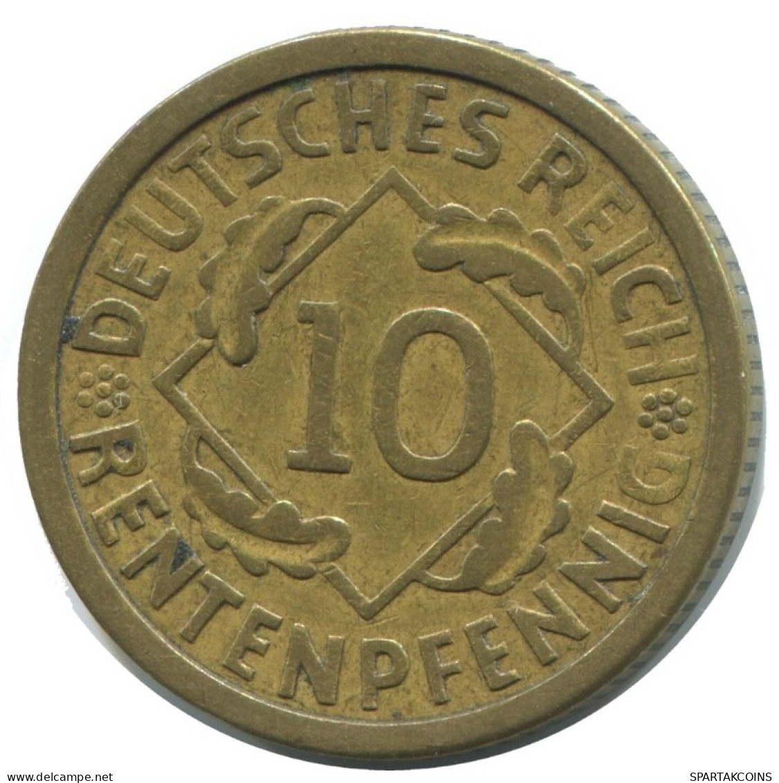 10 RENTENPFENNIG 1924 A DEUTSCHLAND Münze GERMANY #AD565.9.D.A - 10 Rentenpfennig & 10 Reichspfennig