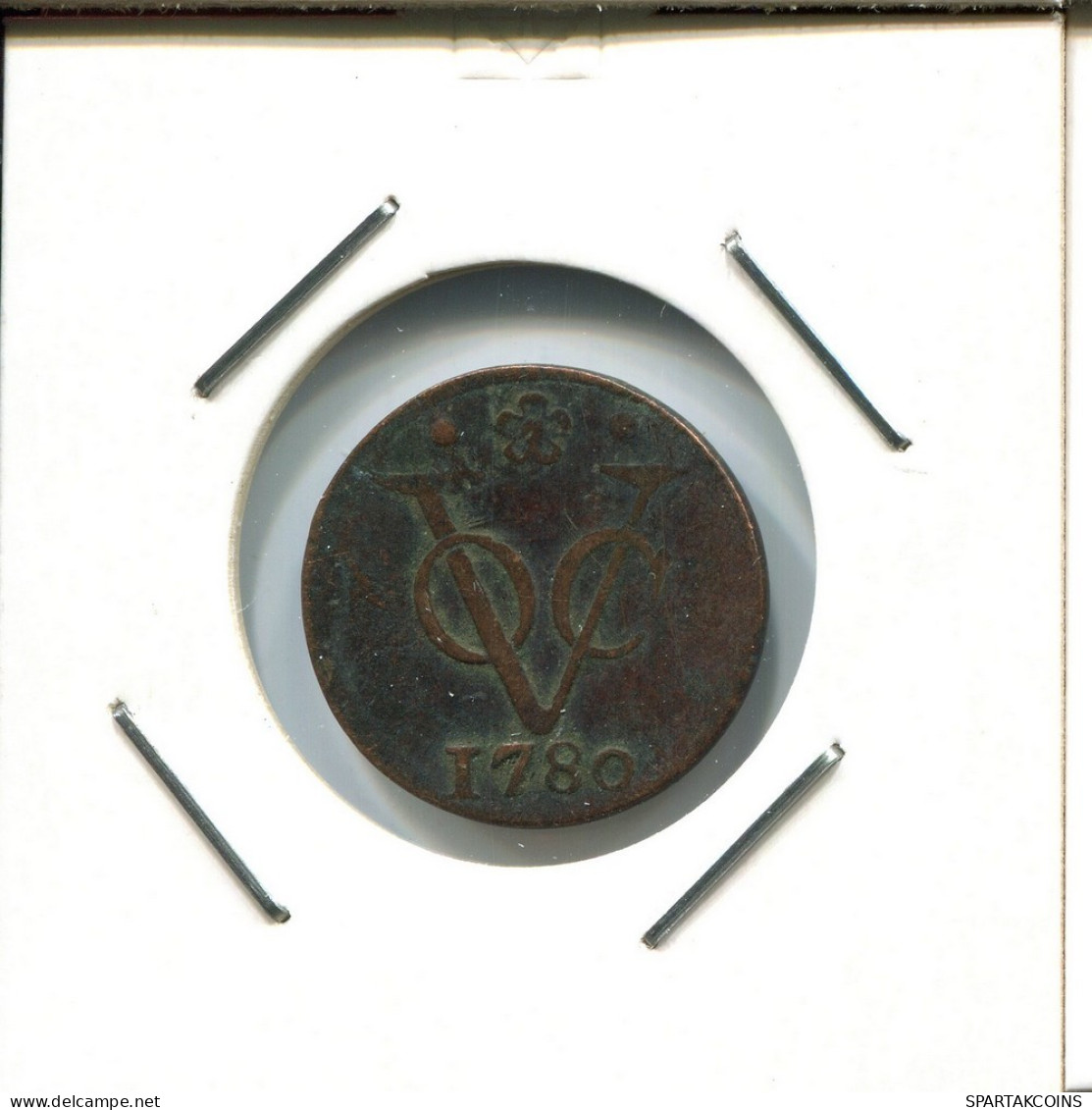 1780 HOLLAND VOC DUIT IINDES NÉERLANDAIS NETHERLANDS NEW YORK COLONIAL PENNY #VOC2764.7.F.A - Dutch East Indies