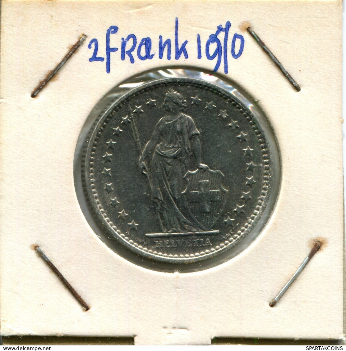2 FRANCS 1970 SWITZERLAND Coin #AY070.3.U.A - Andere & Zonder Classificatie