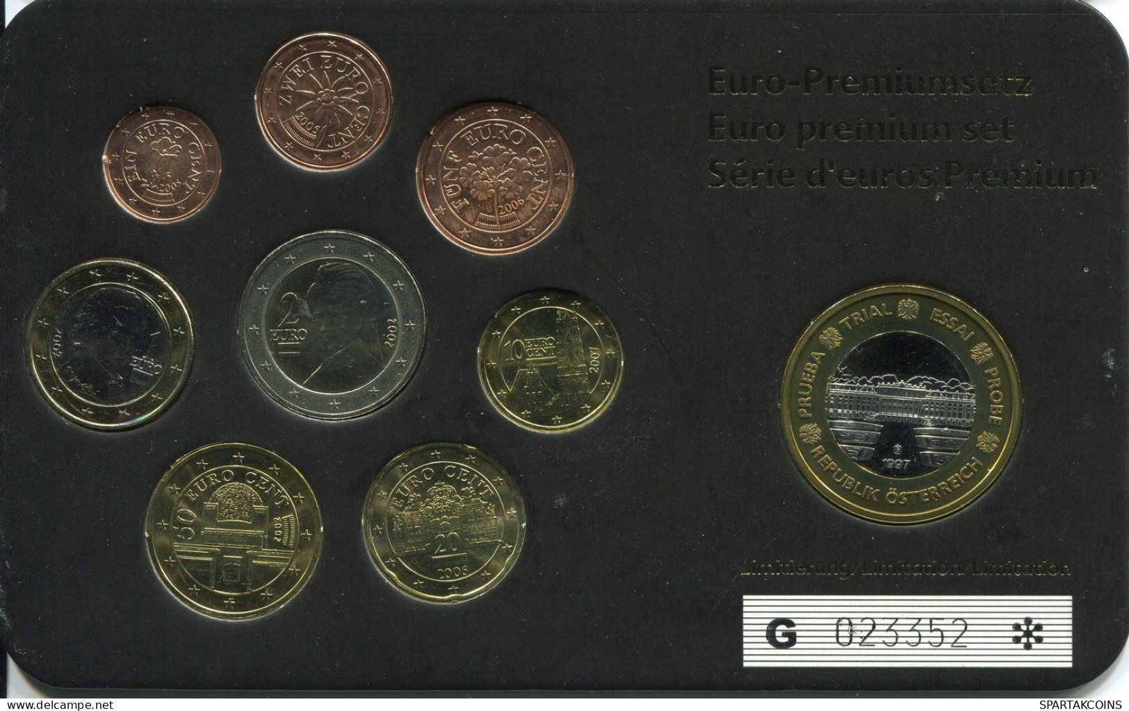 AUSTRIA 2001-2006 EURO SET + MEDAL UNC #SET1212.16.U.A - Oesterreich