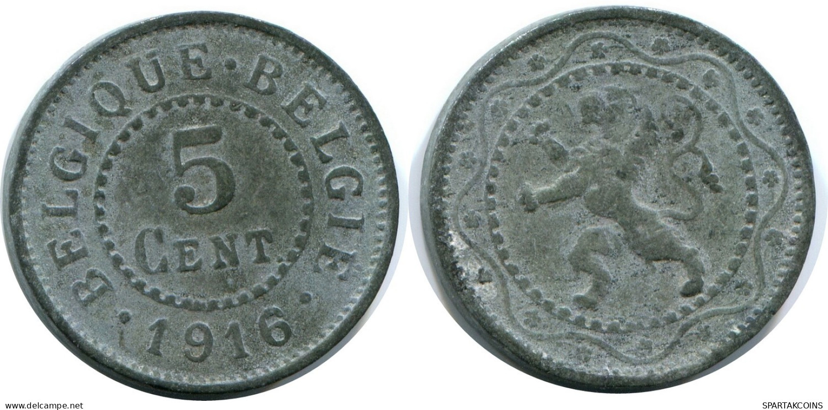 5 CENTIMES 1916 BÉLGICA BELGIUM Moneda #AW964.E.A - 5 Cent