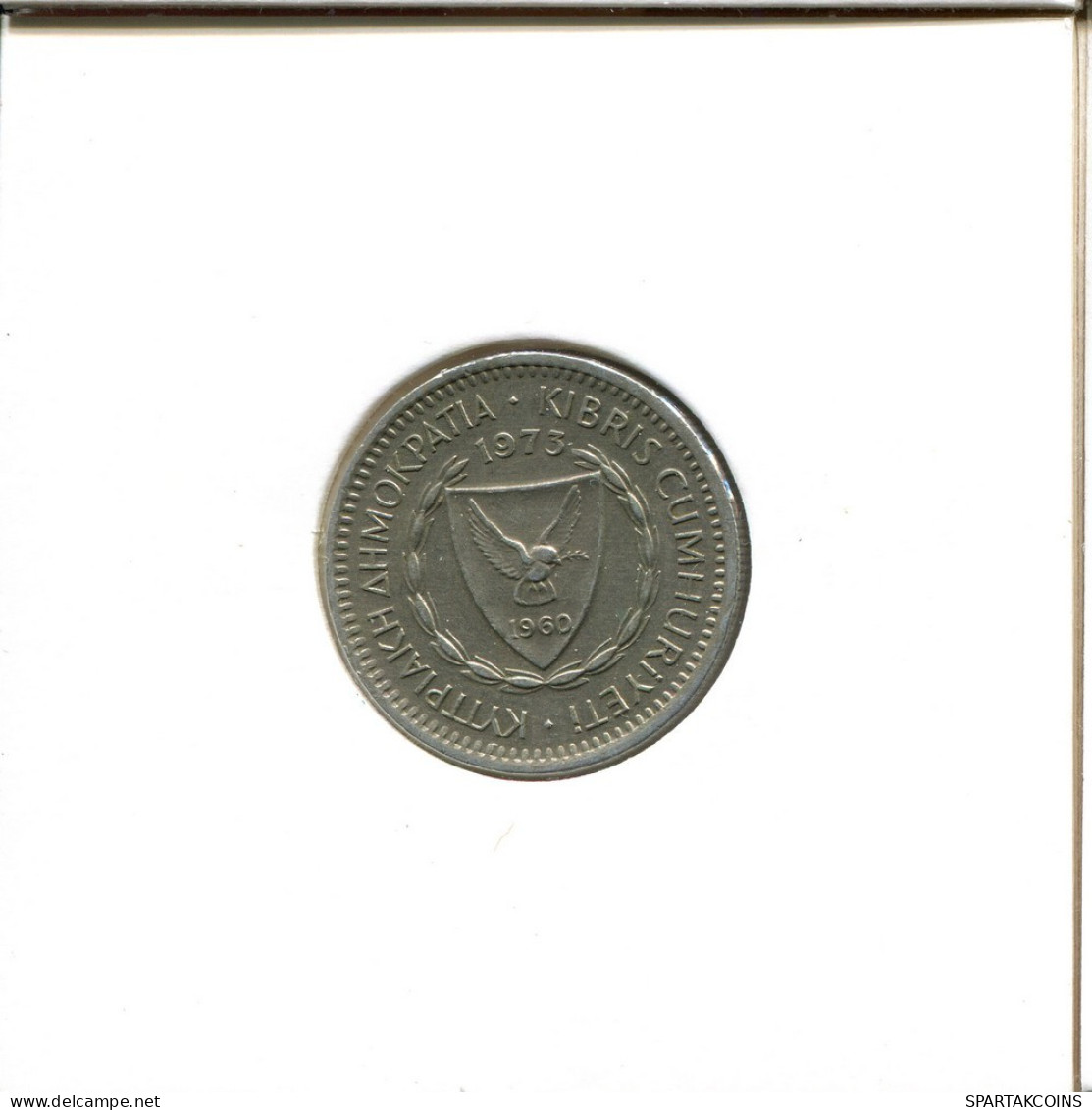 25 MILS 1973 CHIPRE CYPRUS Moneda #AZ869.E.A - Chipre