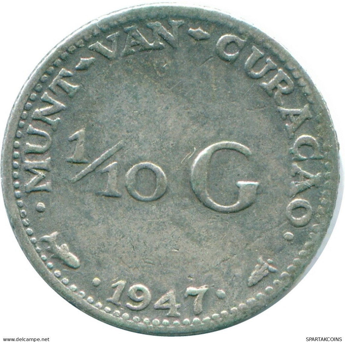 1/10 GULDEN 1947 CURACAO Netherlands SILVER Colonial Coin #NL11872.3.U.A - Curaçao
