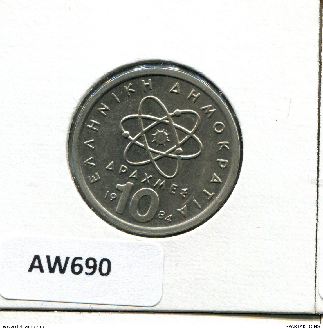 10 DRACHMES 1984 GRECIA GREECE Moneda #AW690.E.A - Grecia