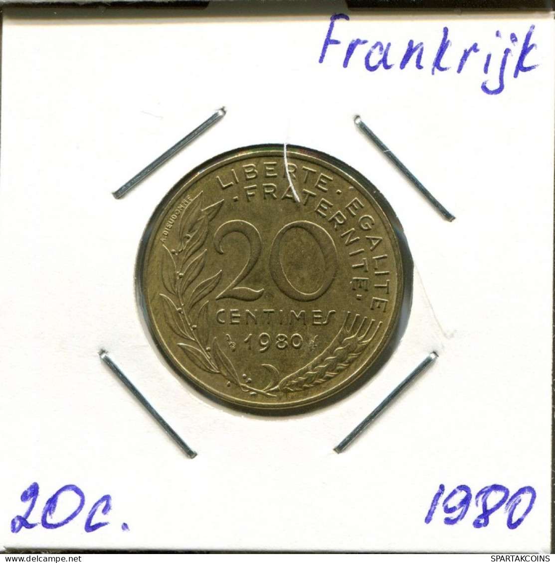 20 CENTIMES 1980 FRANCE Pièce Française #AM176.F.A - 20 Centimes