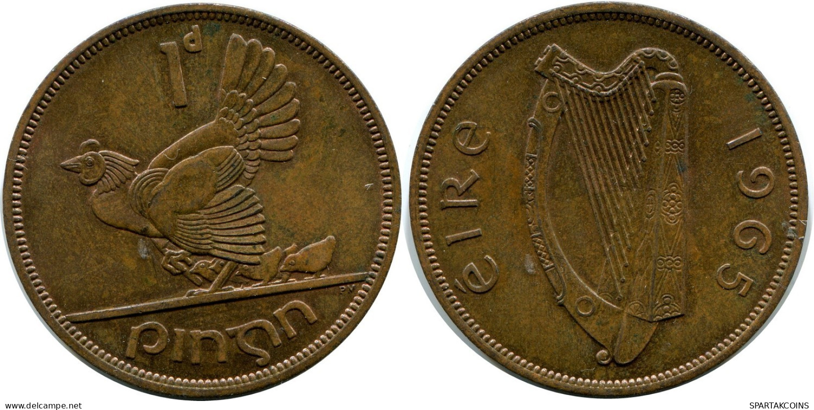 1 PENNY 1965 IRLAND IRELAND Münze #AY661.D.A - Ireland