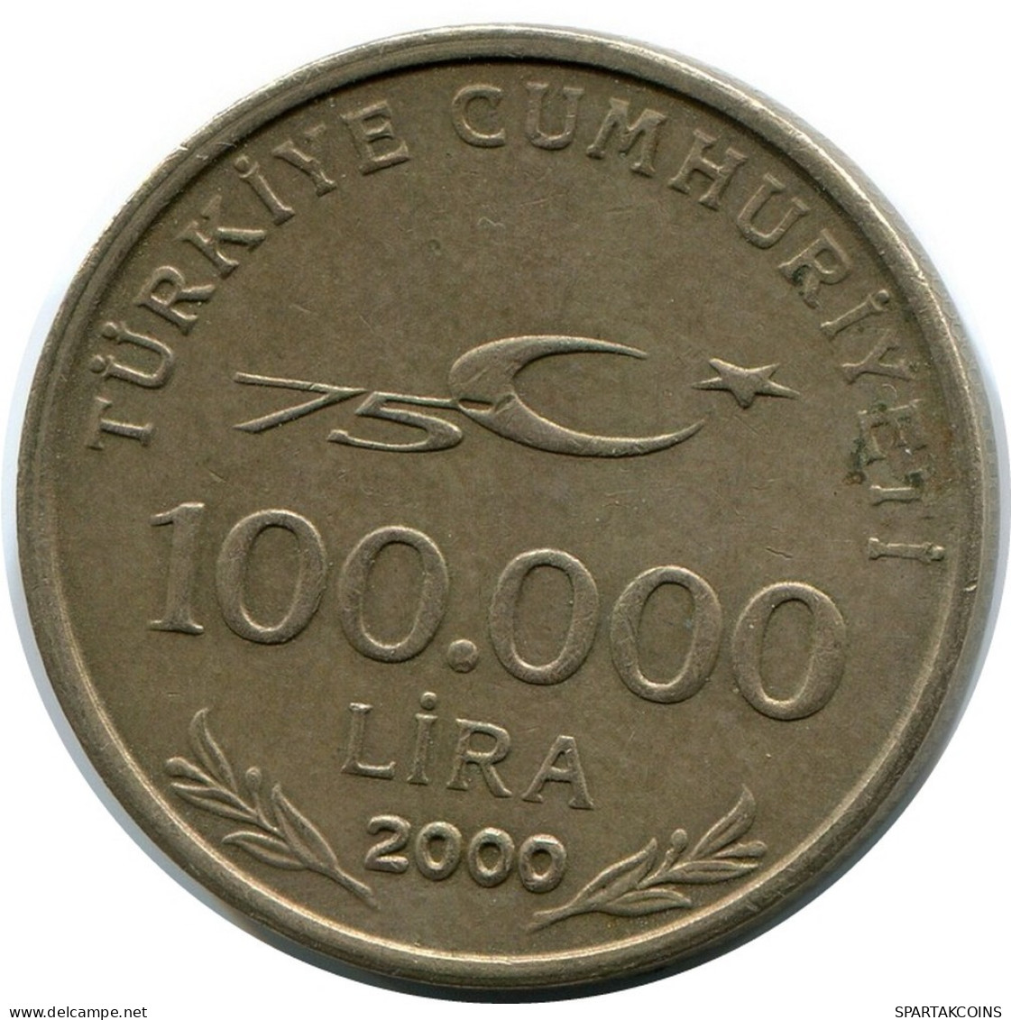 100.000 LIRA 2000 TÜRKEI TURKEY Münze #AR258.D.A - Turquie