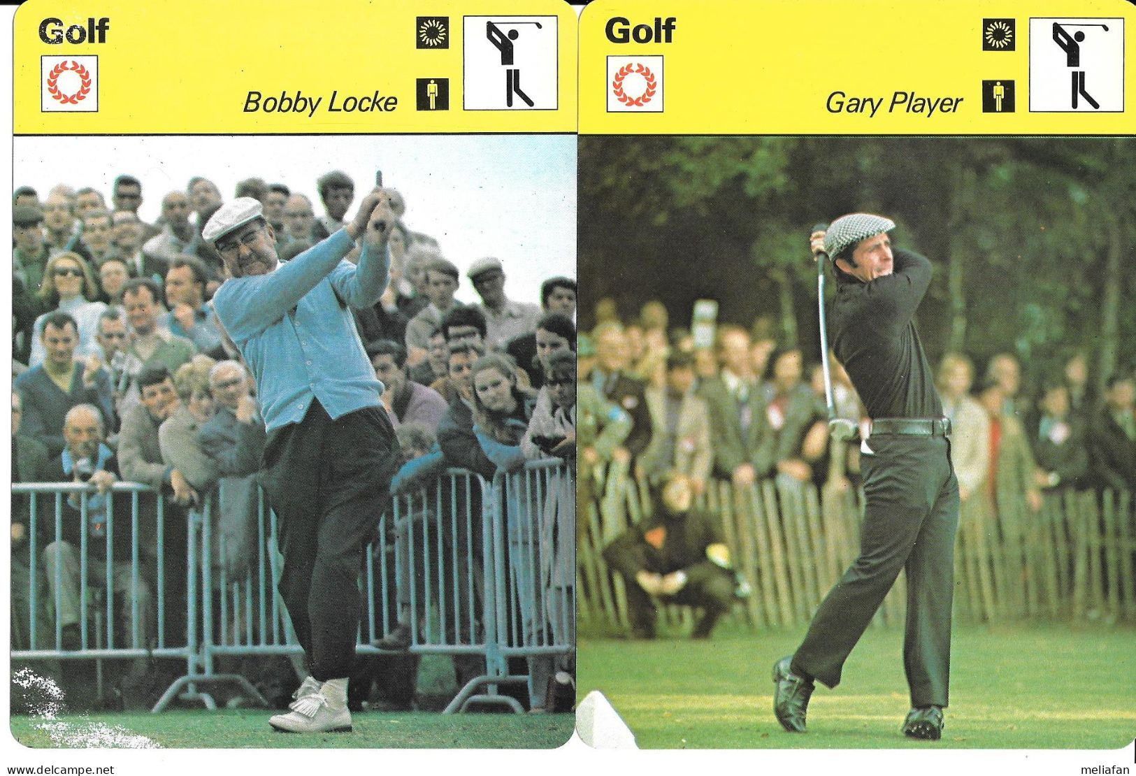 GF1623 - FICHES GOLF - GARY PALMER - BOBBY LOCKE - - Otros & Sin Clasificación