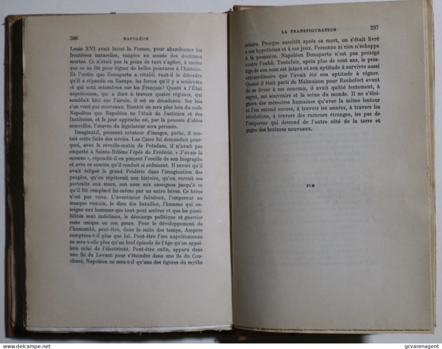 1941 NAPOLEON PAR JACQUES BAINVILLE  2 TOMES  , TRES BON ETAT  - 316 & 297 PAGES 215 X 145  MM - VOIR IMAGES