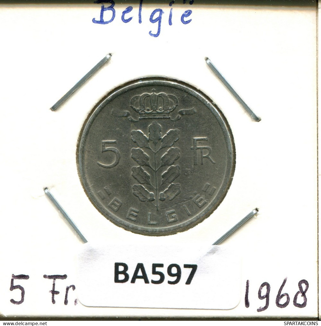 5 FRANCS 1967 DUTCH Text BELGIUM Coin #BA597.U.A - 5 Frank