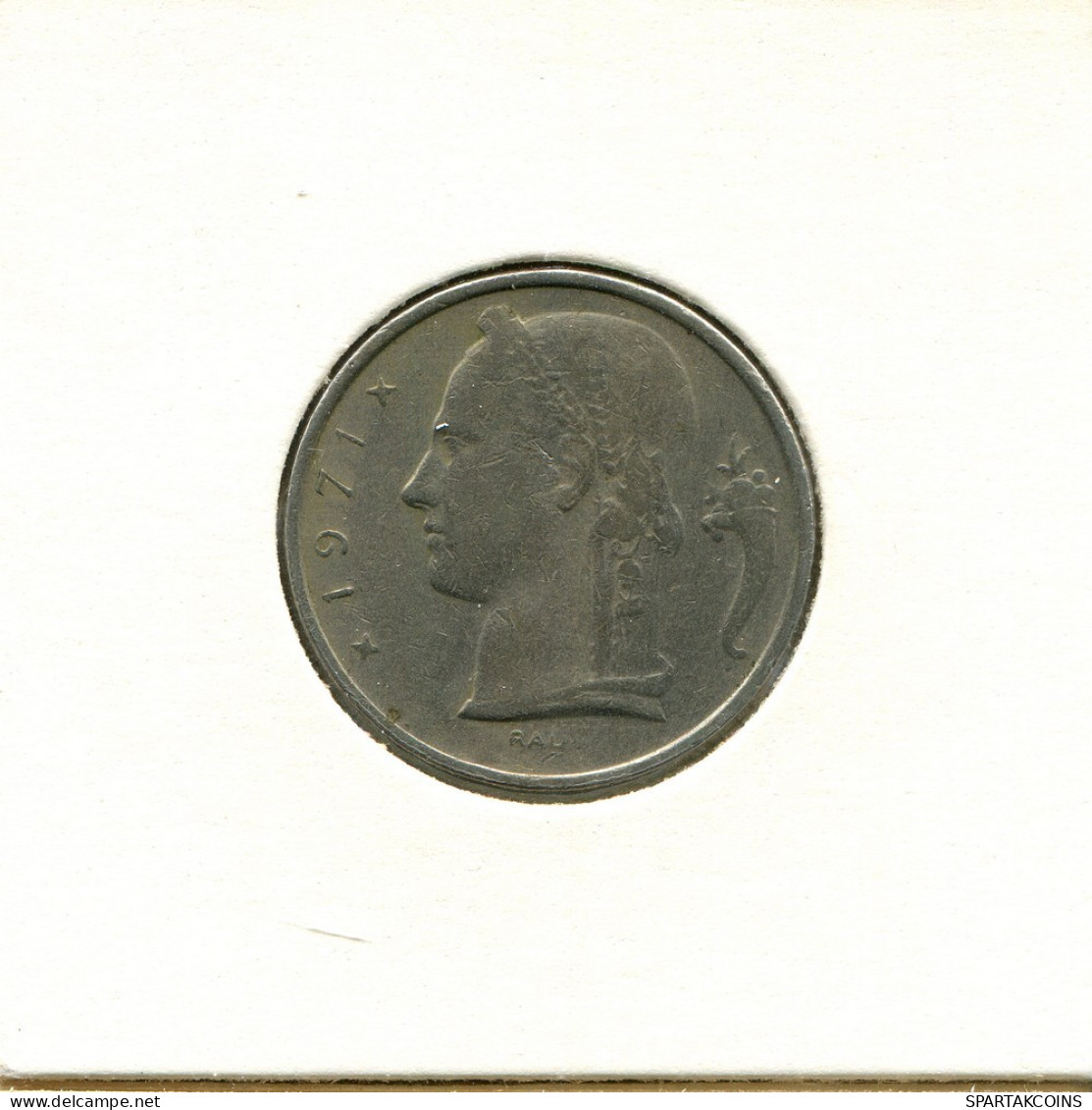 5 FRANCS 1971 DUTCH Text BÉLGICA BELGIUM Moneda #AU062.E.A - 5 Francs