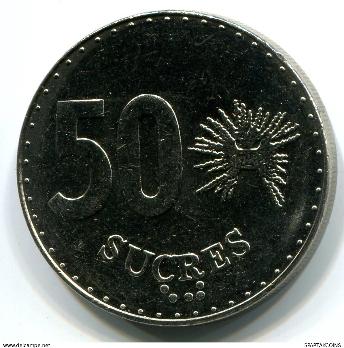 50 SUCRE 1991 ECUADOR UNC Moneda #W11014.E.A - Ecuador