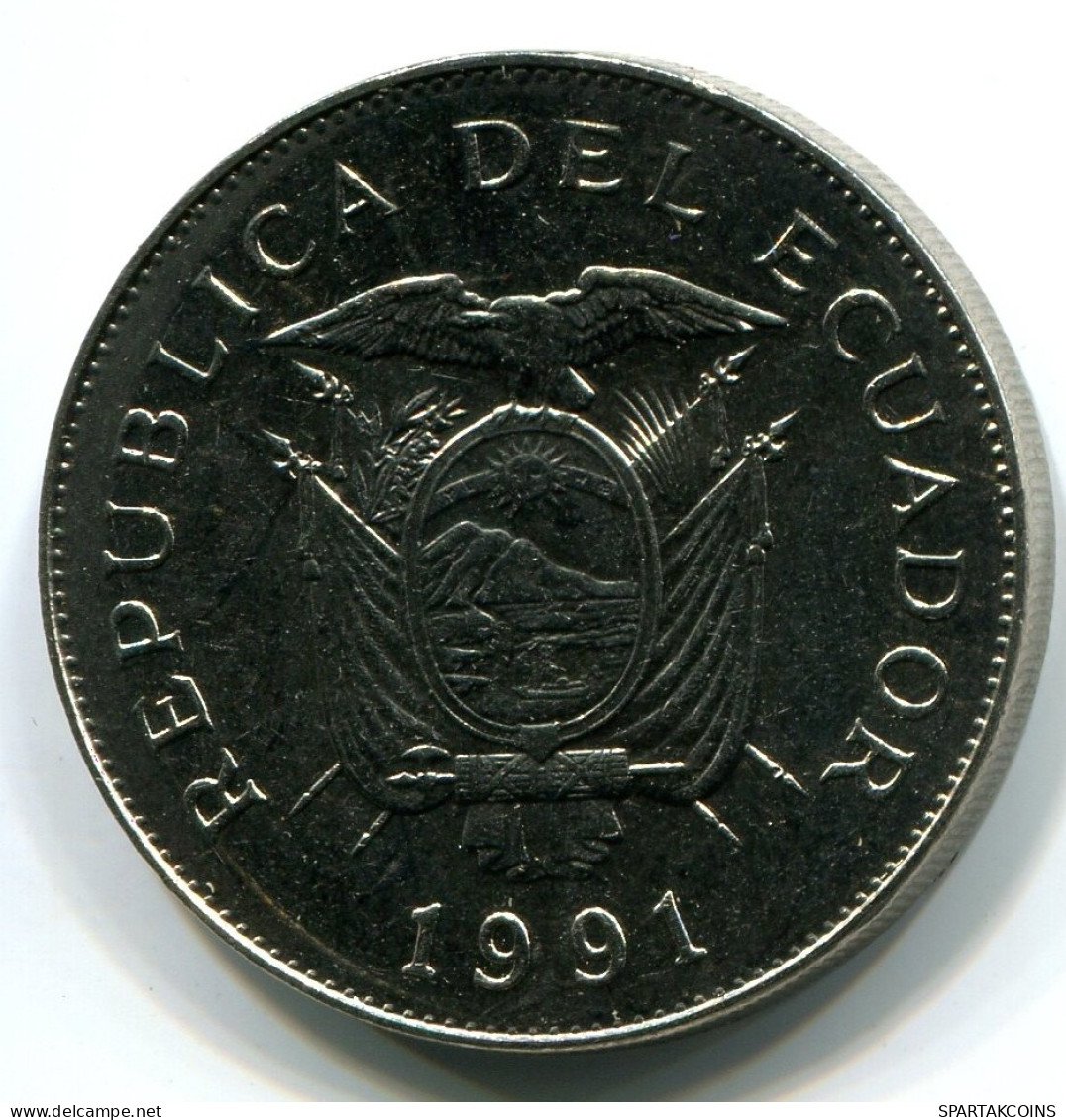 50 SUCRE 1991 ECUADOR UNC Moneda #W11014.E.A - Ecuador