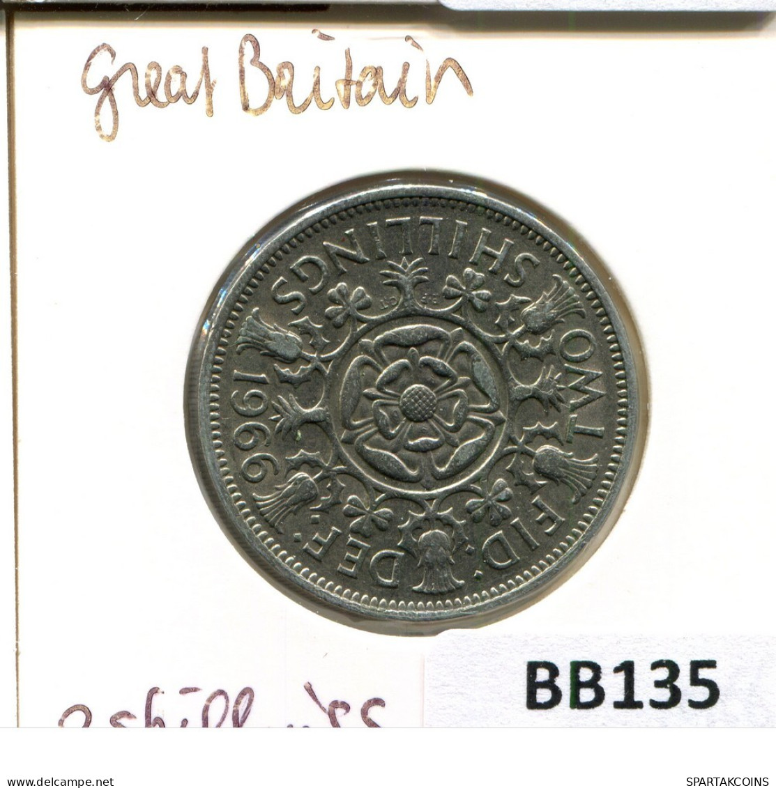 2 SHILLINGS 1966 UK GREAT BRITAIN Coin #BB135.U.A - J. 1 Florin / 2 Schillings