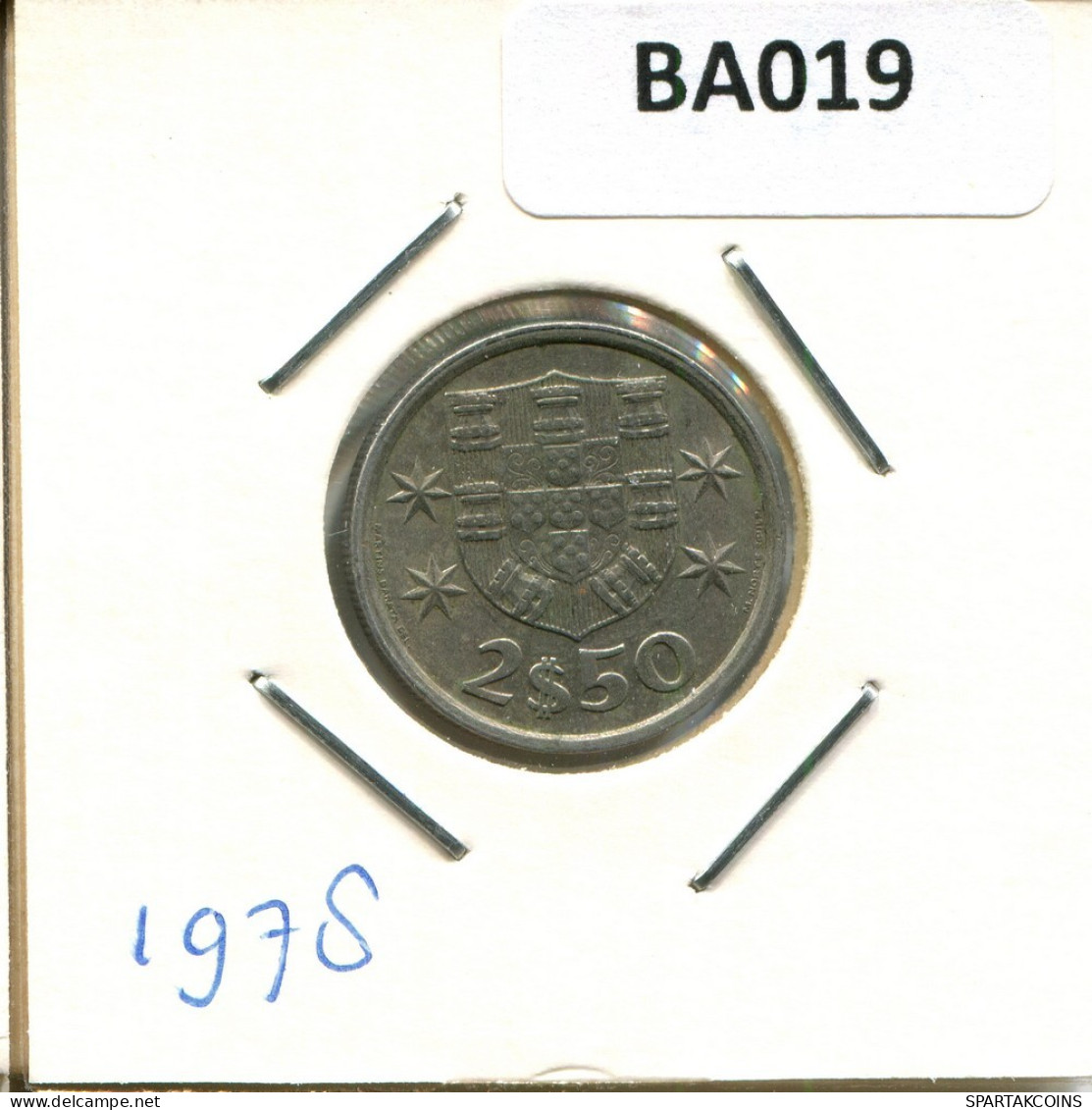 2 $ 50 ESCUDOS 1978 PORTUGAL Pièce #BA019.F.A - Portugal