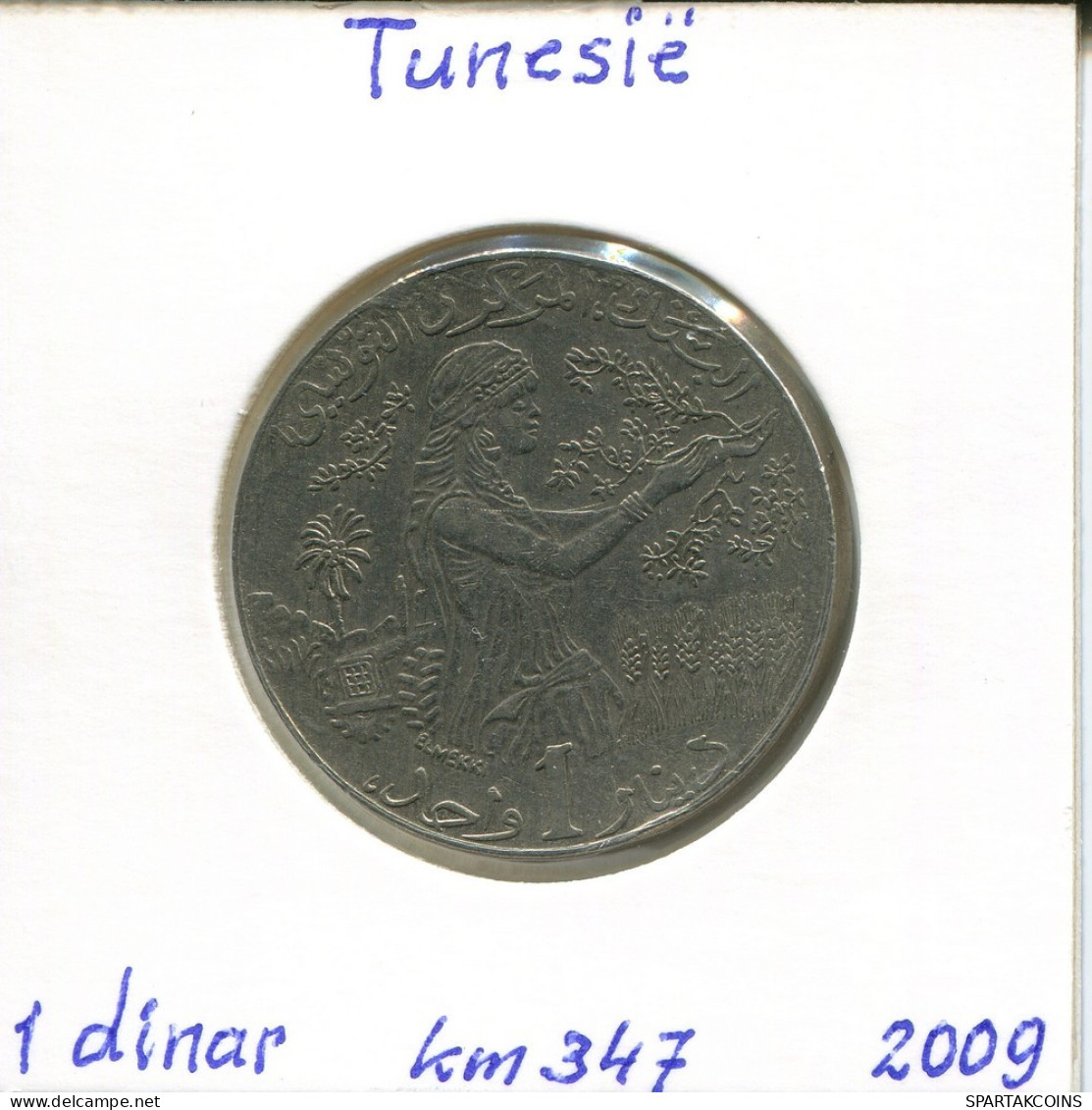 1 DINAR 2009 TUNISIE TUNISIA Pièce #AP848.2.F.A - Túnez