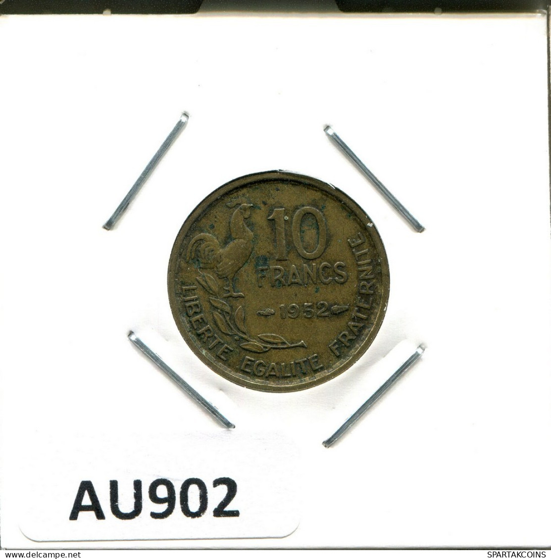 10 FRANCS 1952 FRANCIA FRANCE Moneda #AU902.E.A - 10 Francs