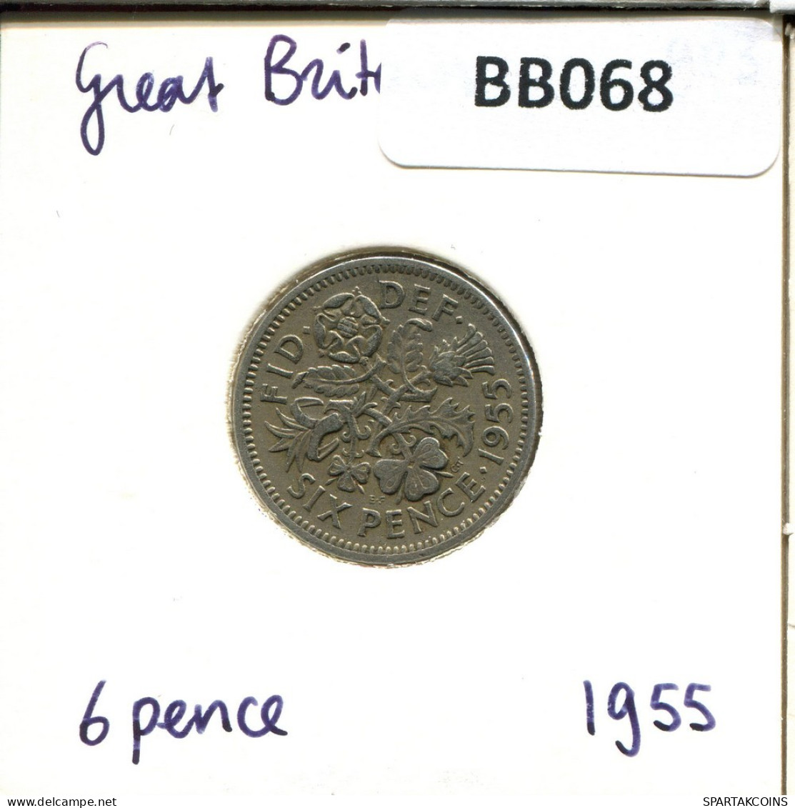 SIXPENCE 1955 UK GROßBRITANNIEN GREAT BRITAIN Münze #BB068.D.A - H. 6 Pence
