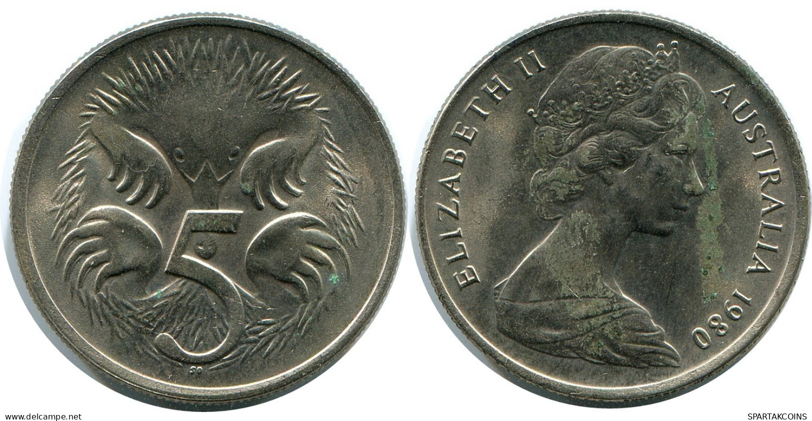 5 CENTS 1980 AUSTRALIE AUSTRALIA Pièce #AZ164.F.A - 5 Cents