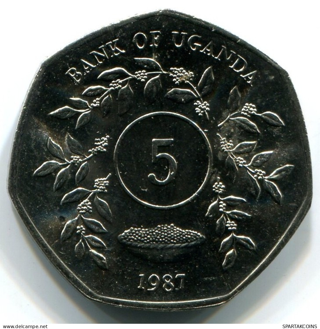 5 SHILLINGS 1987 UGANDA UNC Coin #W11143.U.A - Uganda