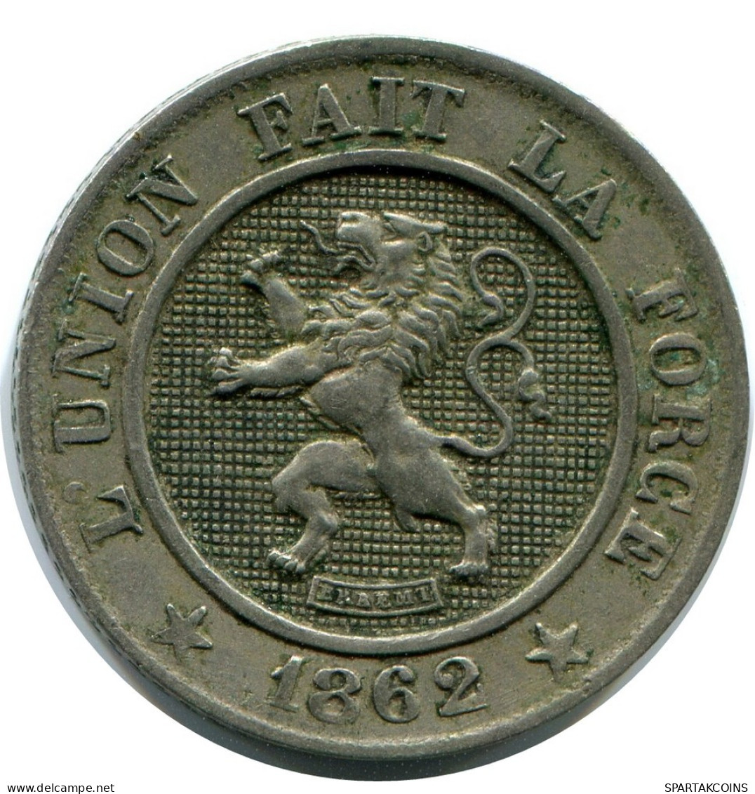 10 CENTIMES 1862 BÉLGICA BELGIUM Moneda #AZ133.1.E.A - 10 Centimes