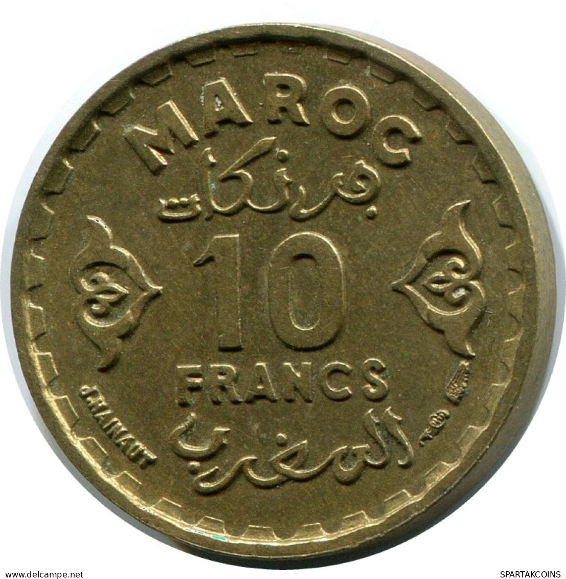 10 FRANCS 1951 MARRUECOS MOROCCO Mohammed V Moneda #AH844.E.A - Marokko