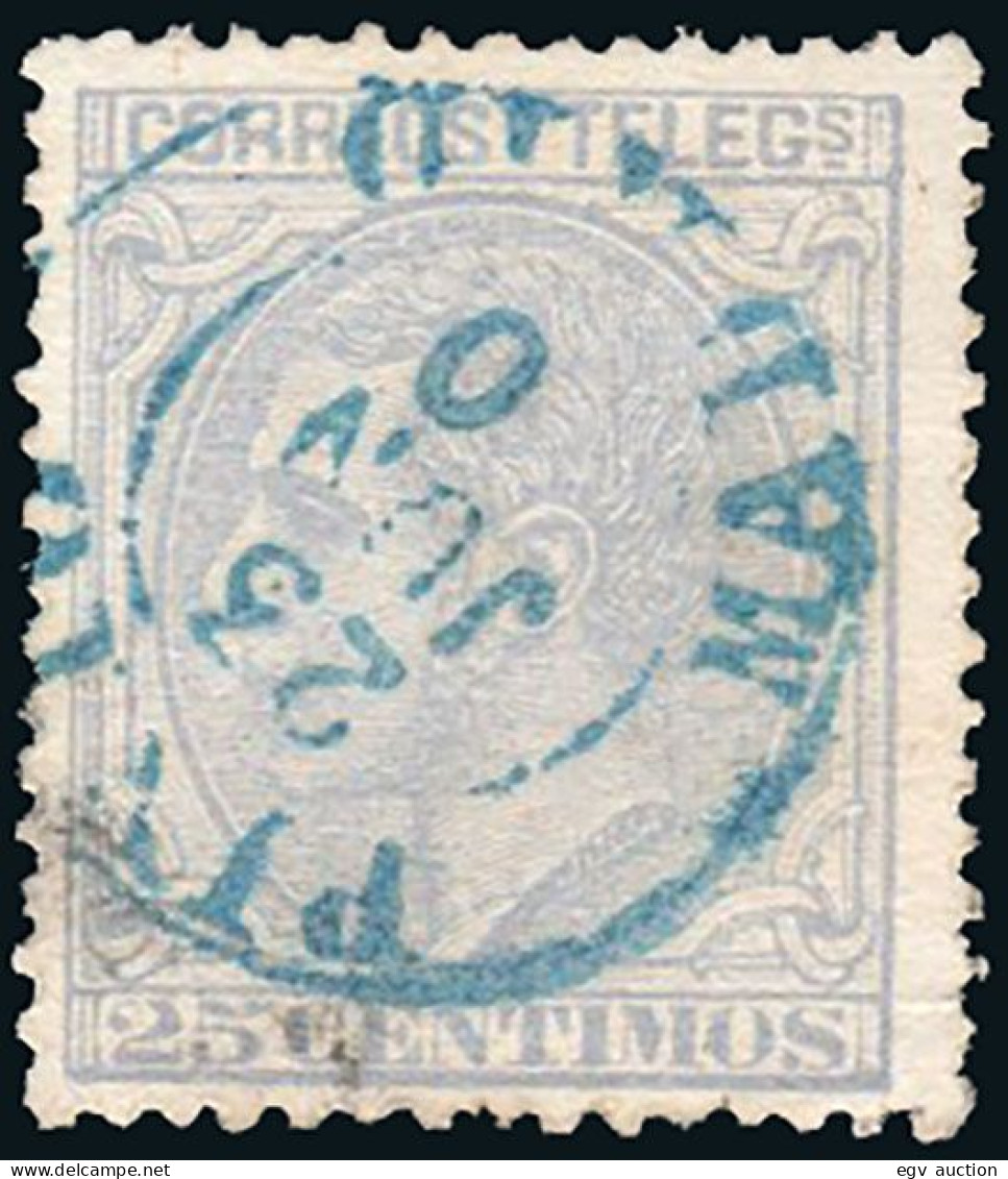 Madrid - Edi O 204 - 25 Céntimos - Mat Fech. Tp. II Azul "Pinto" - Used Stamps