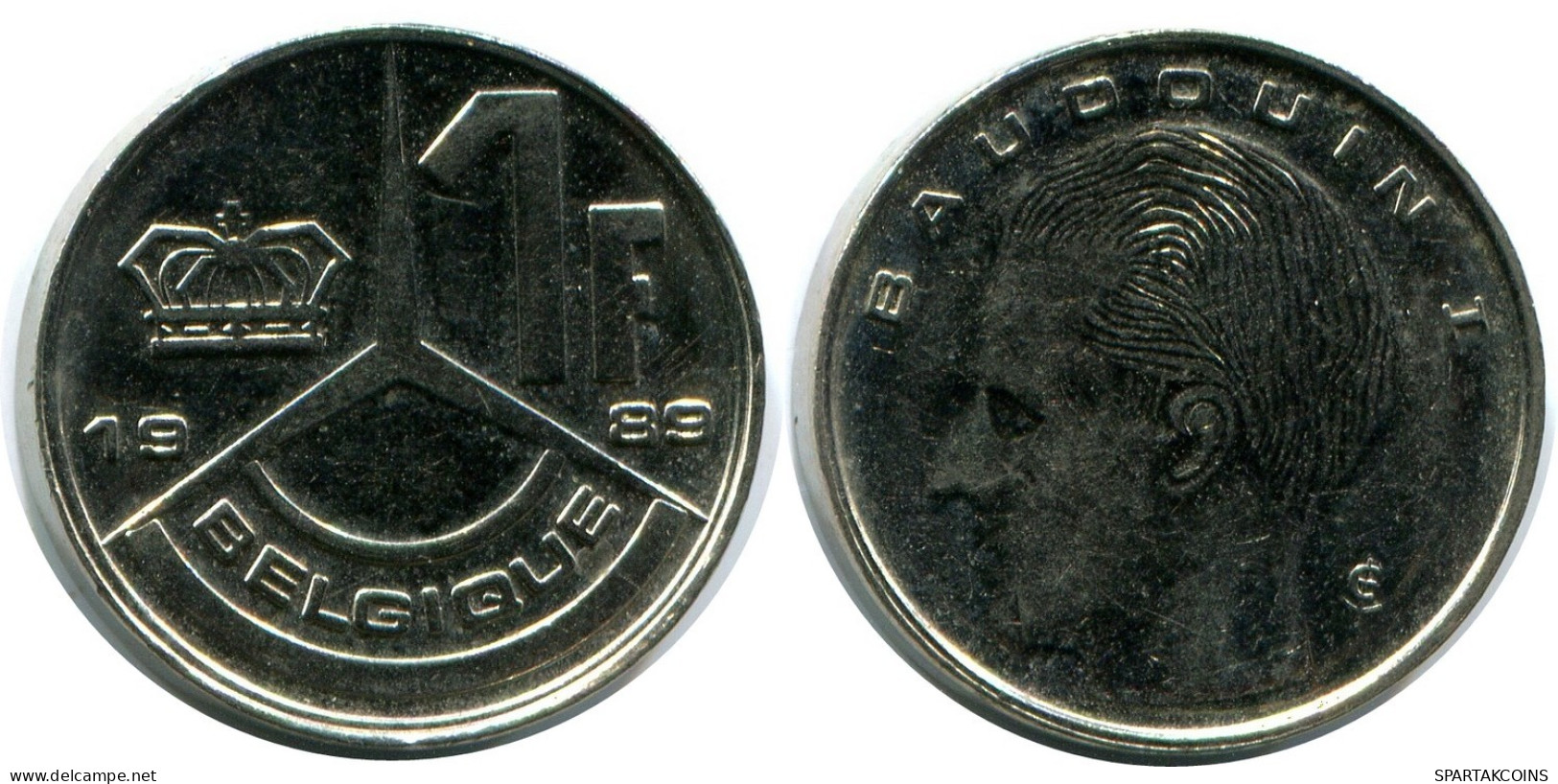 1 FRANC 1989 Französisch Text BELGIEN BELGIUM Münze #AZ351.D.A - 1 Franc