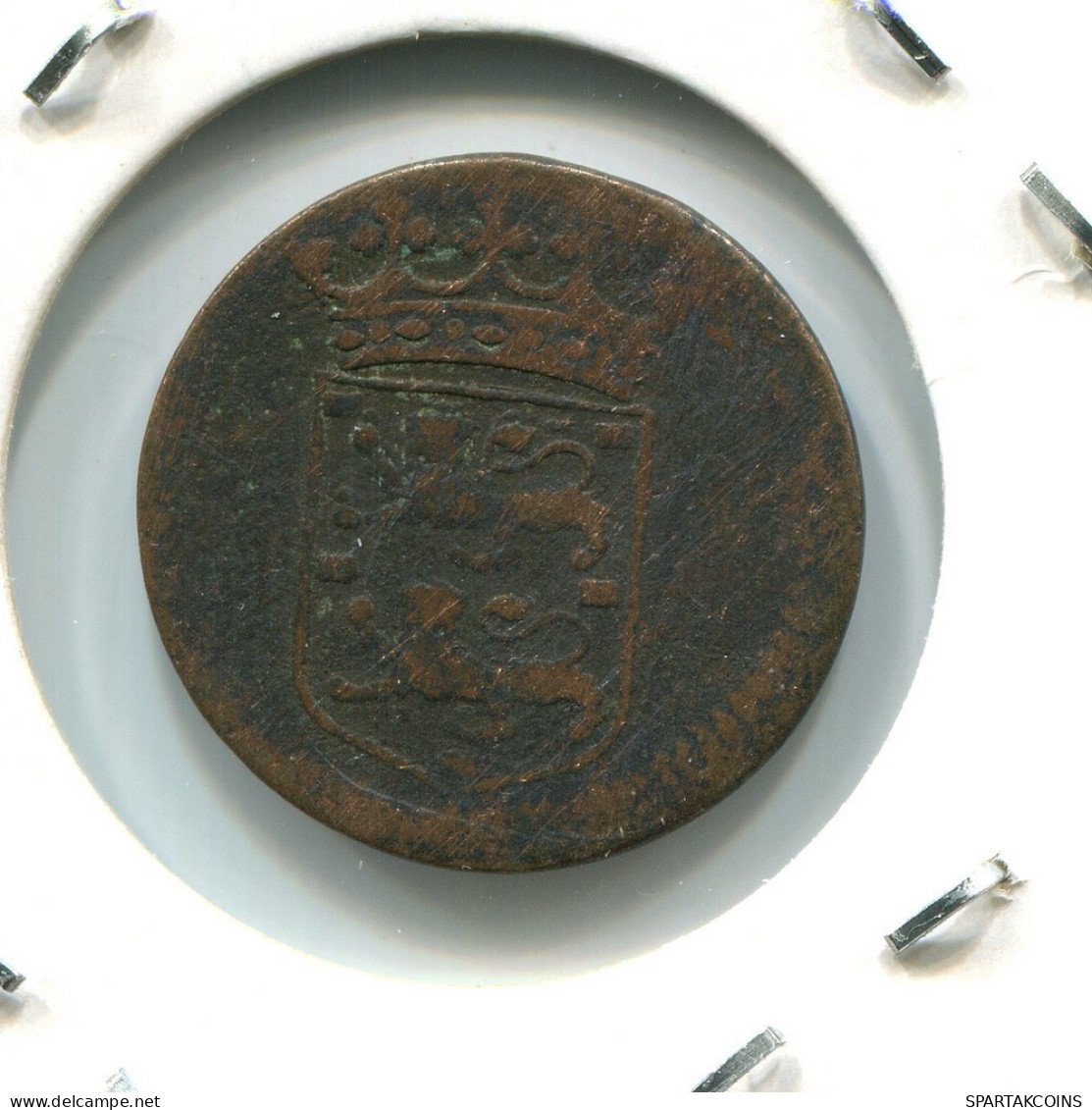1737 WEST FRIESLAND VOC DUIT NETHERLANDS INDIES Koloniale Münze #VOC2004.10.U.A - Niederländisch-Indien
