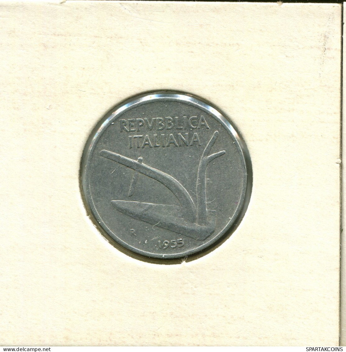 10 LIRE 1955 ITALIA ITALY Moneda #AT726.E.A - 10 Liras