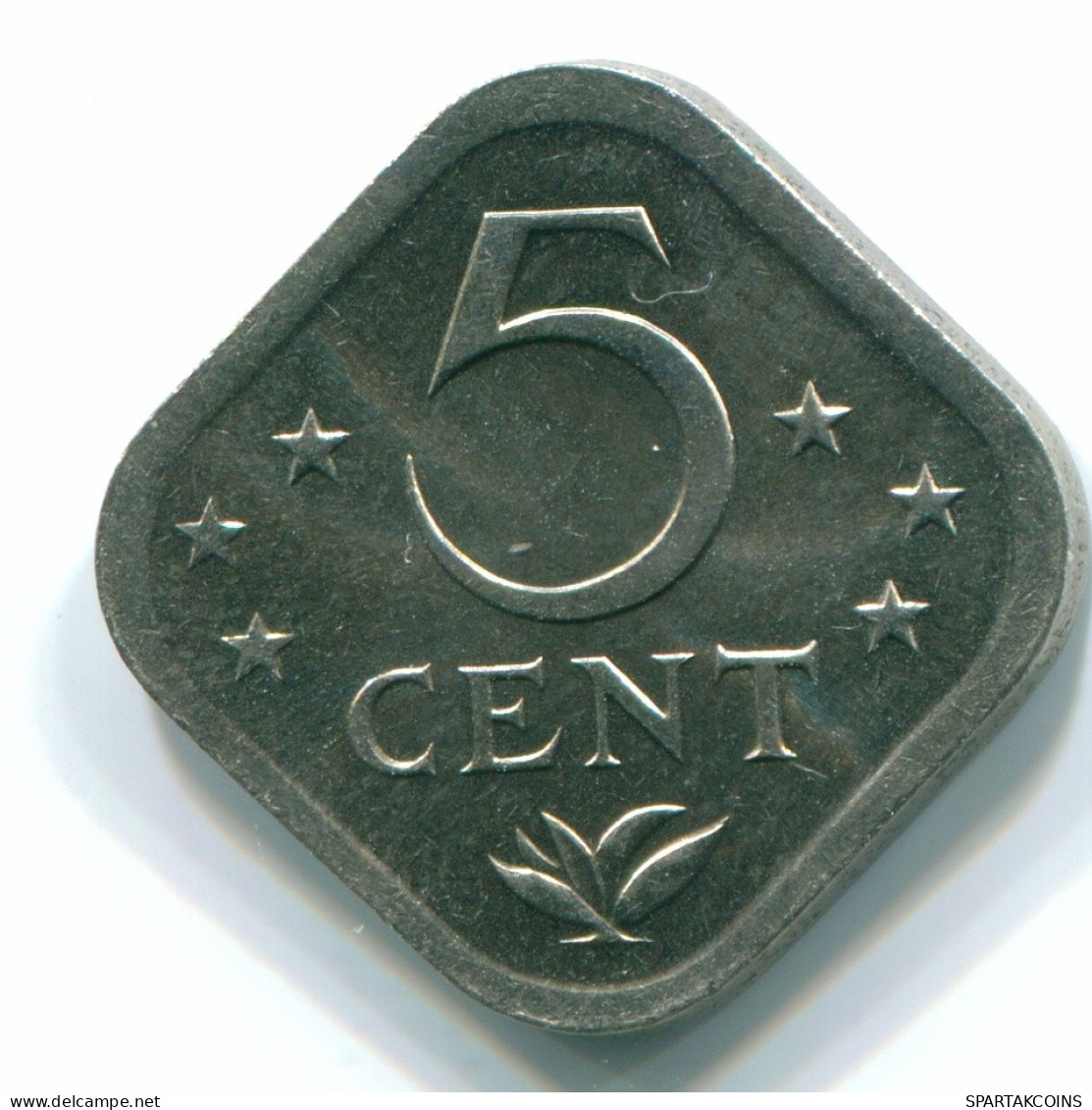 5 CENTS 1980 ANTILLAS NEERLANDESAS Nickel Colonial Moneda #S12338.E.A - Niederländische Antillen