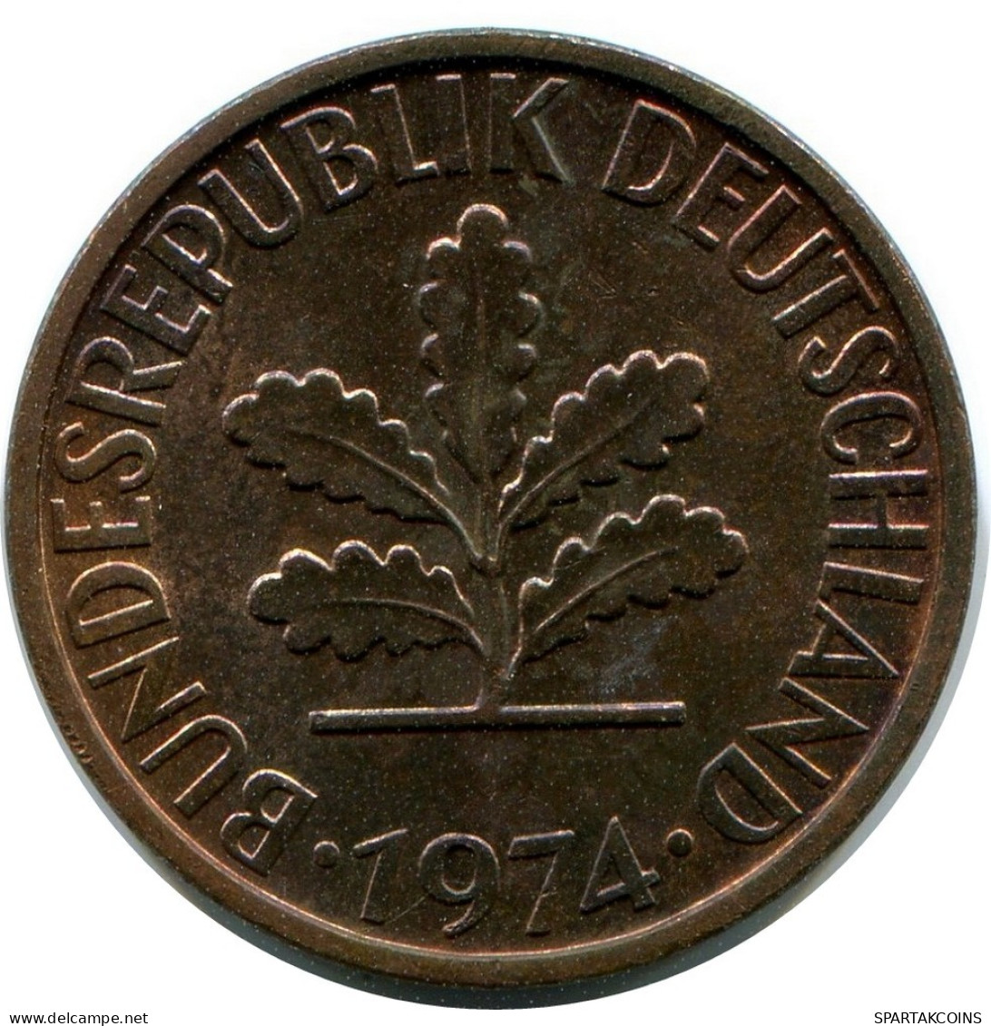 2 PFENNIG 1974 D BRD ALEMANIA Moneda GERMANY #AW945.E.A - 2 Pfennig