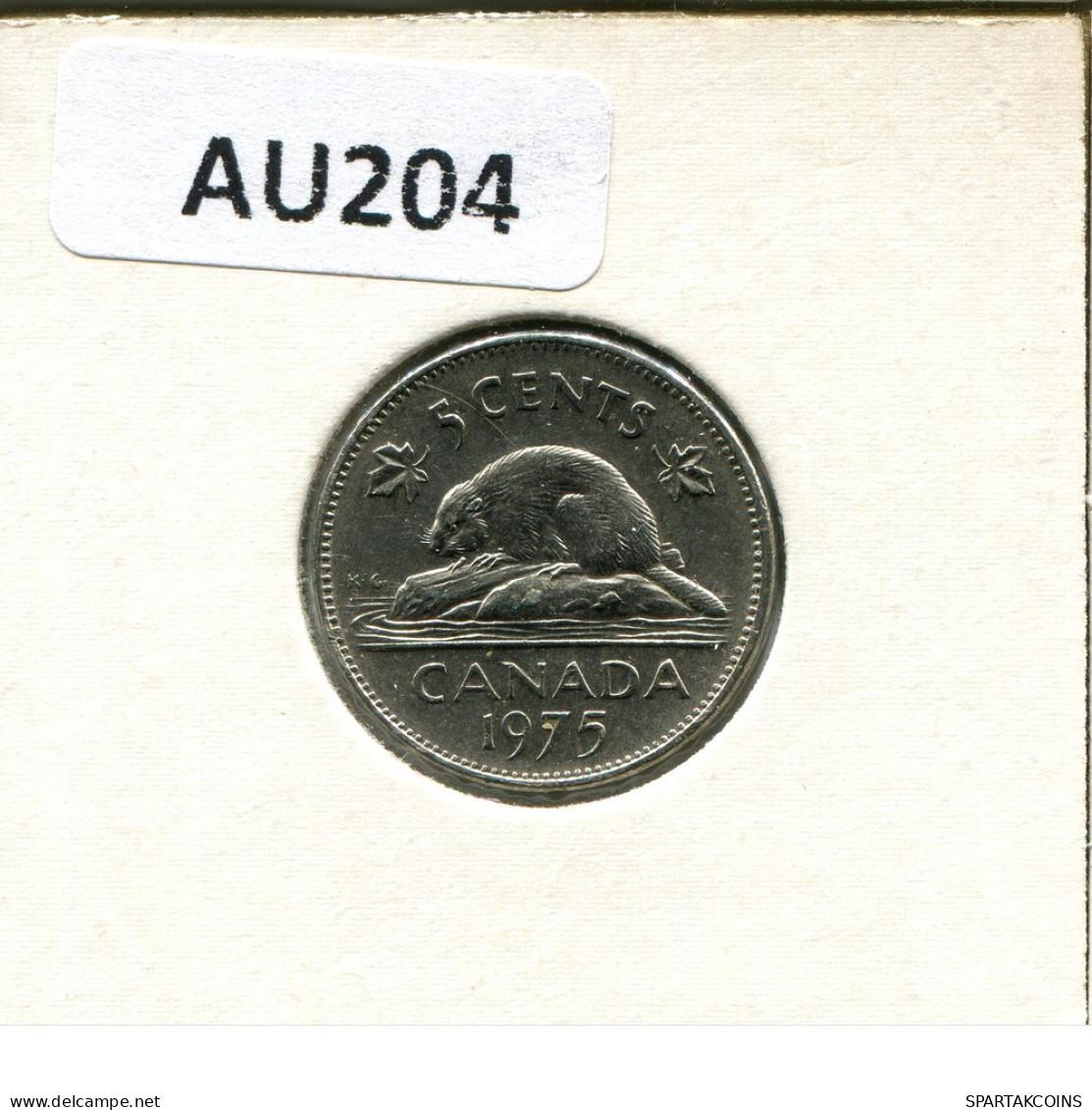 5 CENT 1975 CANADA Moneda #AU204.E.A - Canada