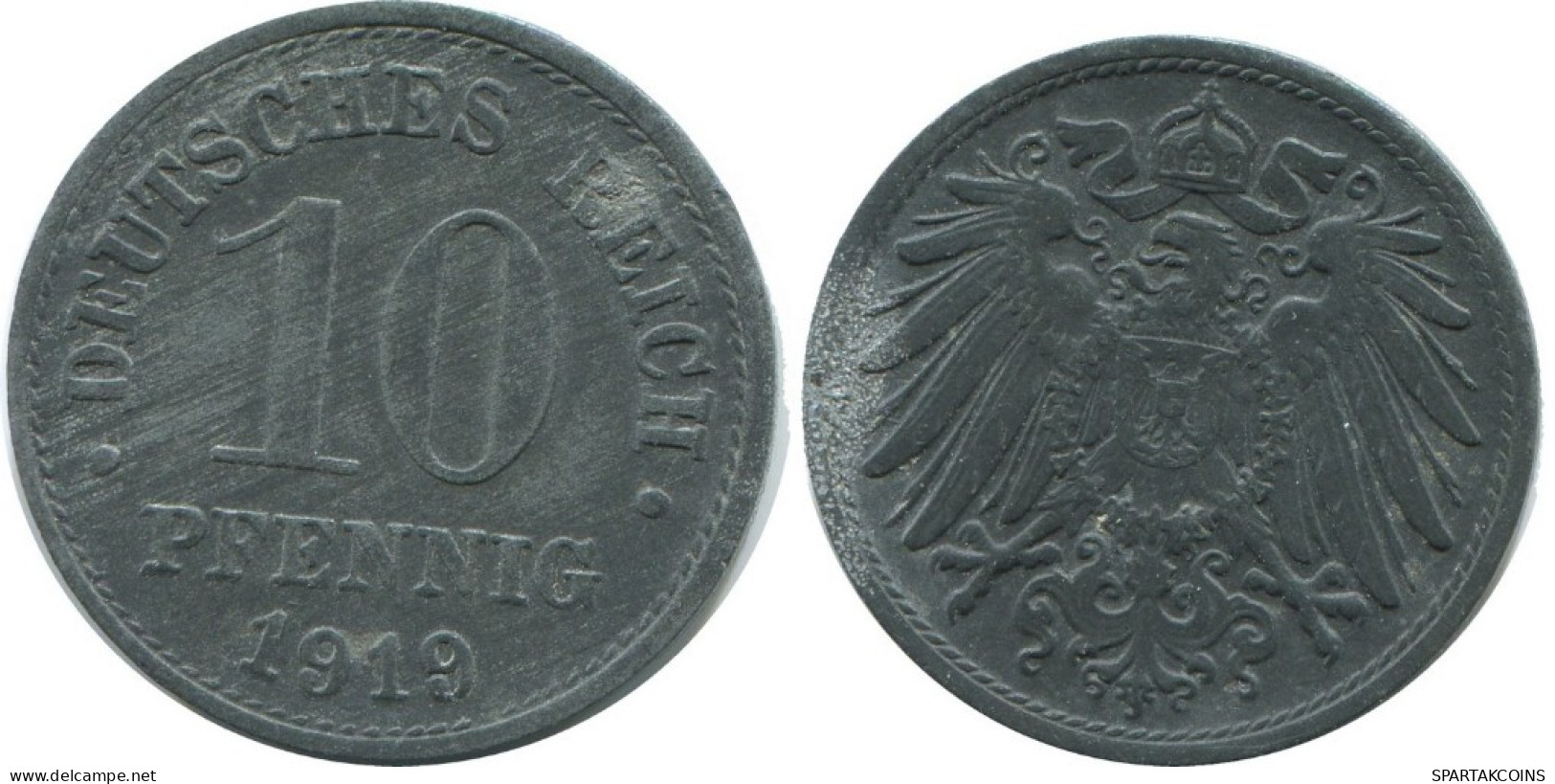 10 PFENNIG 1919 ALEMANIA Moneda GERMANY #AD520.9.E.A - 10 Rentenpfennig & 10 Reichspfennig