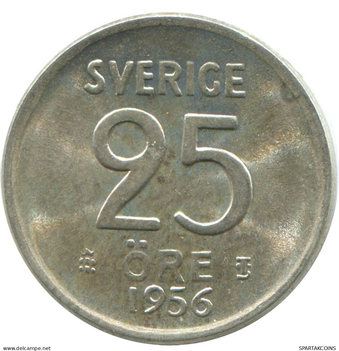 25 ORE 1956 SCHWEDEN SWEDEN SILBER Münze #AC507.2.D.A - Suède